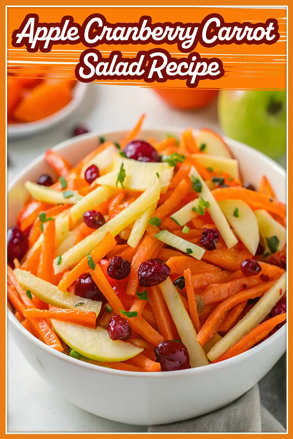 Apple Cranberry Carrot Salad Recipe 6 Apple Cranberry Carrot Salad Recipe Pinterest