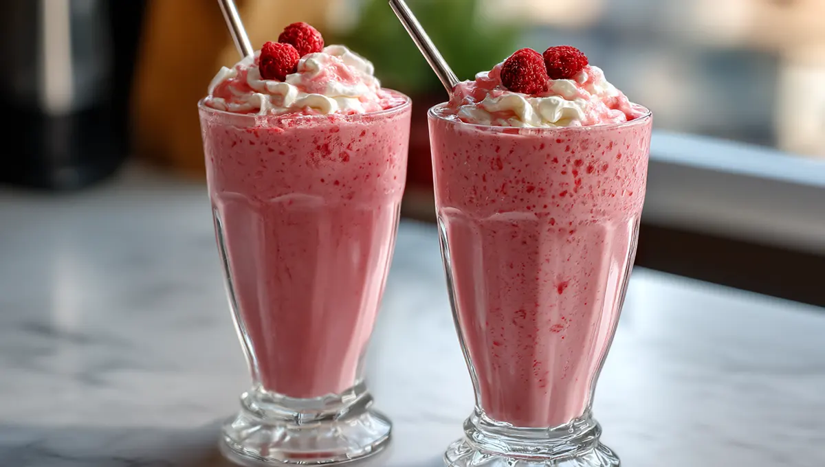 Homemade Raspberry Milkshake