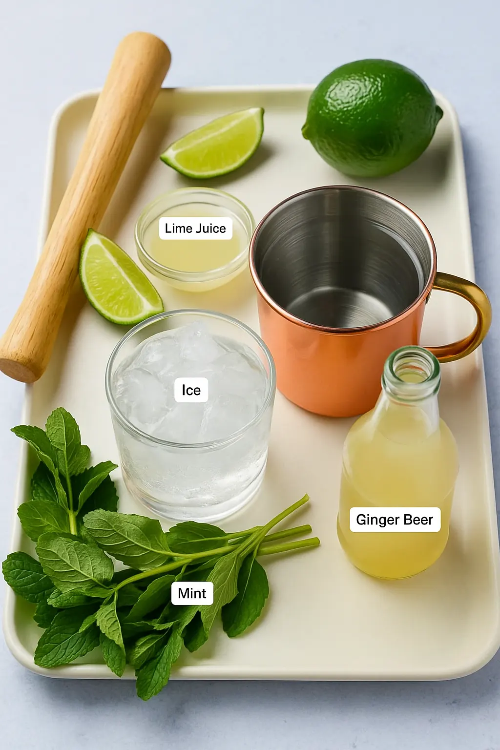 Moscow Mule Mocktail Ingredients
